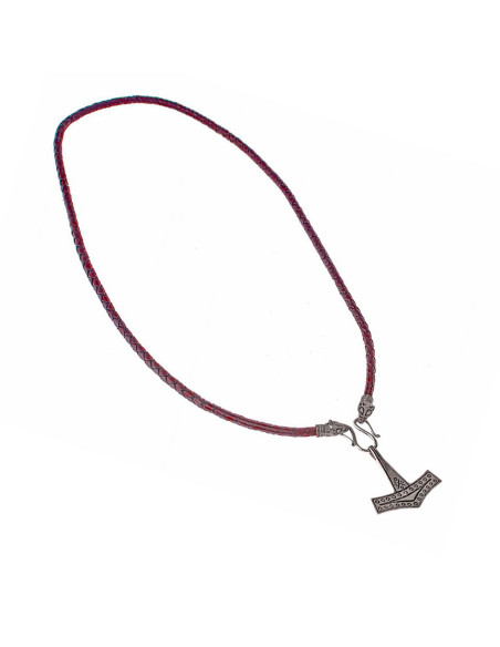 Collier en cuir viking avec le...