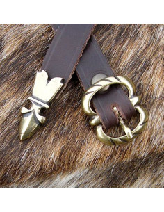 Ceinture médiévale étroite fleurdelisée, XIIIe-XIVe siècles