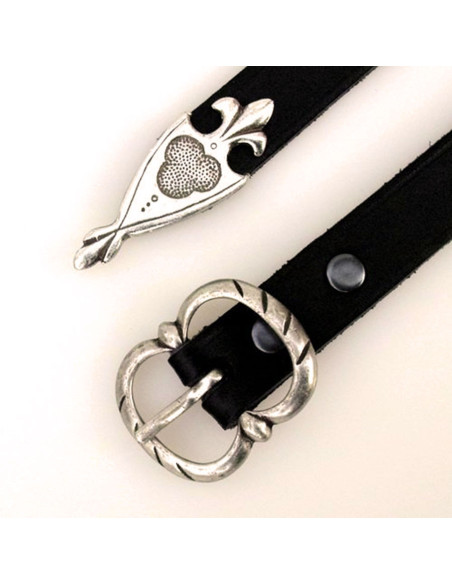 Ceinture médiévale à fleurs de lys à...