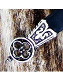 Longue ceinture médiévale fleurie à double boucle, XIIIe-XVe siècles