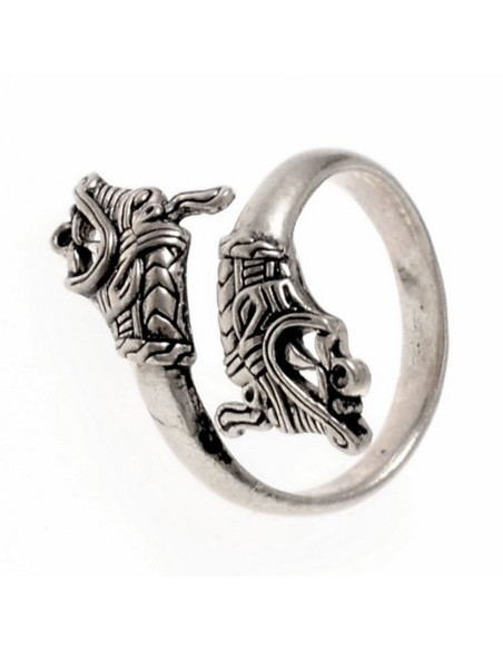 Bague Viking tête de dragon Hedeby