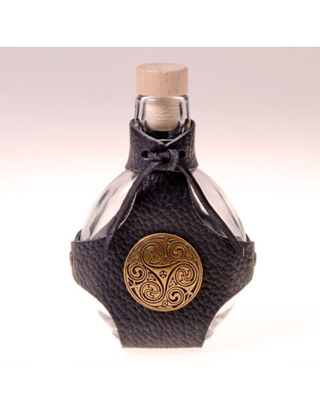 Flacon en verre avec baudrier pour...