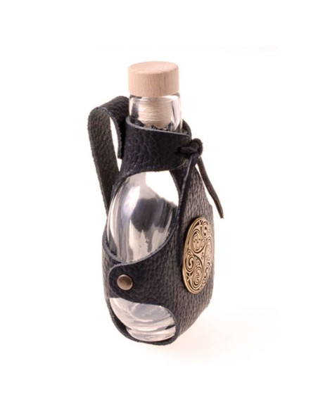 Flacon en verre avec baudrier pour...