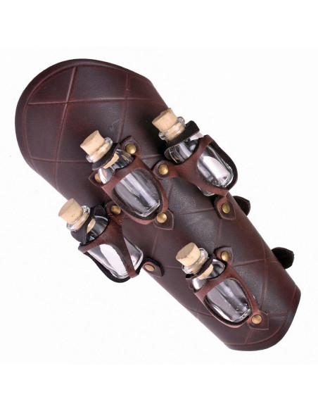 1 bracelet en cuir avec 4 pots de...