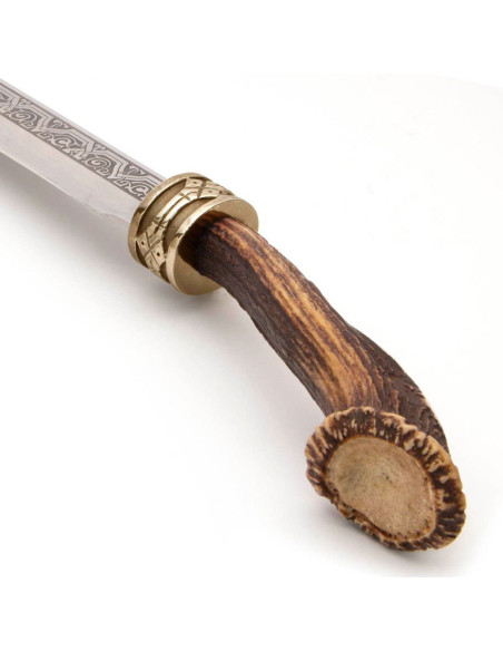 Long couteau Viking Seax avec gravures