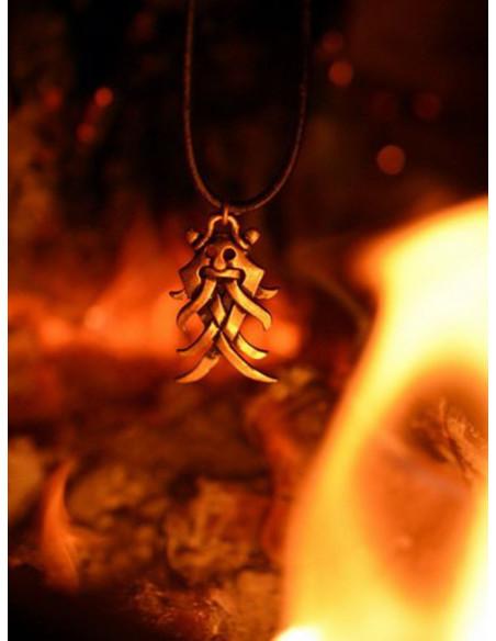 Pendentif amulette viking masque...