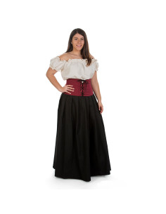 Haut corset médiéval de couleur marron 2