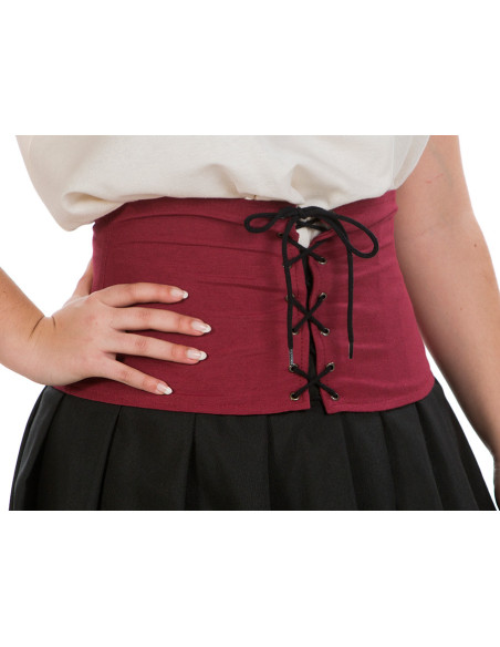 Haut corset médiéval de couleur marron