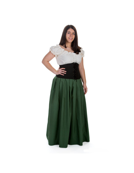 Corset médiéval haut en noir