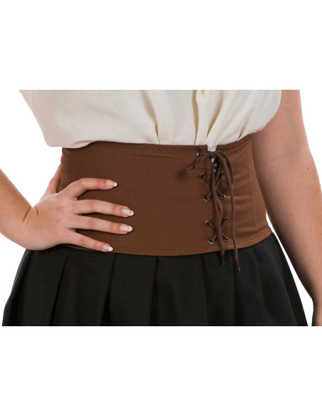 Corset bas médiéval en marron