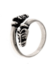 Bague Viking décoration loup, Islande