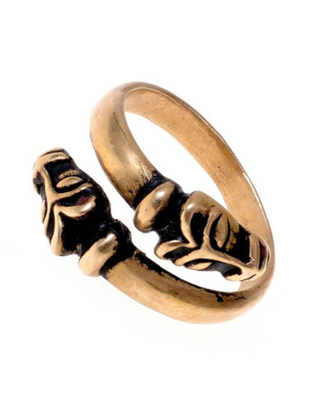 Bague Viking décoration loup, Islande