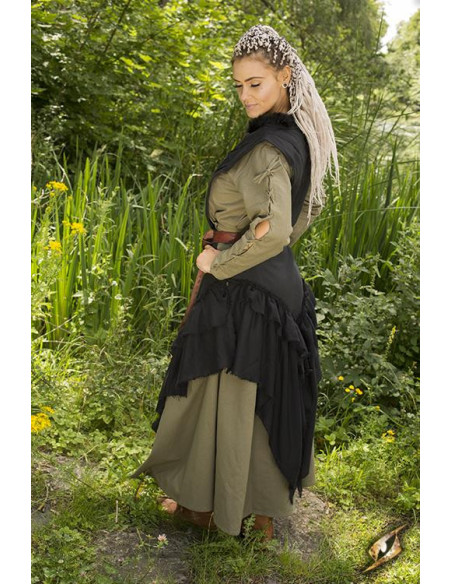 Surcot médiéval corbeau en nebro