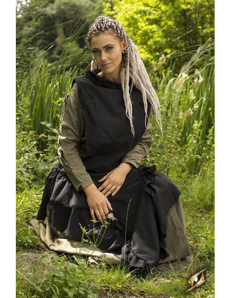 Surcot médiéval corbeau en nebro