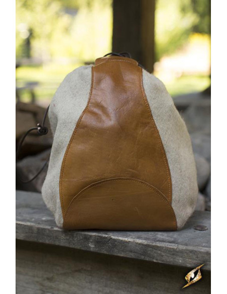 Sac de marchand médiéval, beige marron