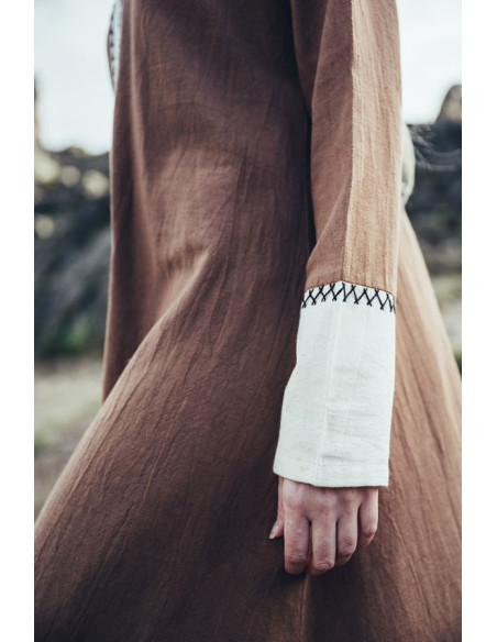 Robe longue viking Freya, couleur sable