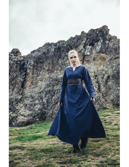 Robe Viking en coton Valdis, bleu nuit
