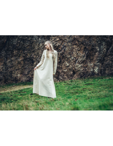 Robe Viking en coton Valdis, blanc...