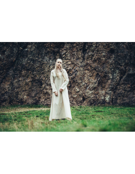 Robe Viking en coton Valdis, blanc...