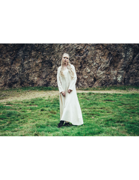 Robe Viking en coton Valdis, blanc...