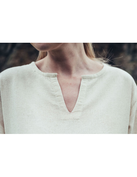 Robe Viking en coton Valdis, blanc...