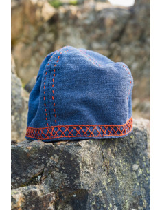 Casquette viking bleu modèle Anders, avec broderie