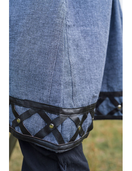 Tunique viking décorée Erik, gris bleuté