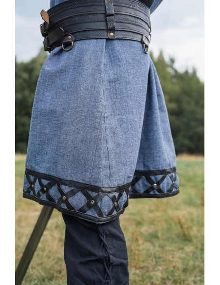 Tunique viking décorée Erik, gris bleuté