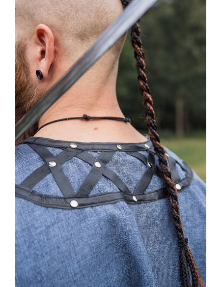 Tunique viking décorée Erik, gris bleuté