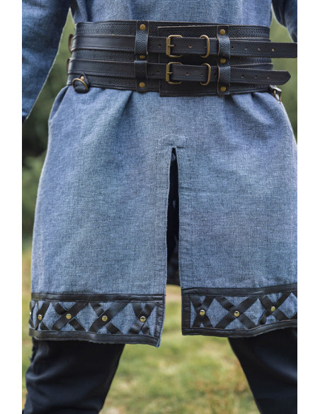Tunique viking décorée Erik, gris bleuté