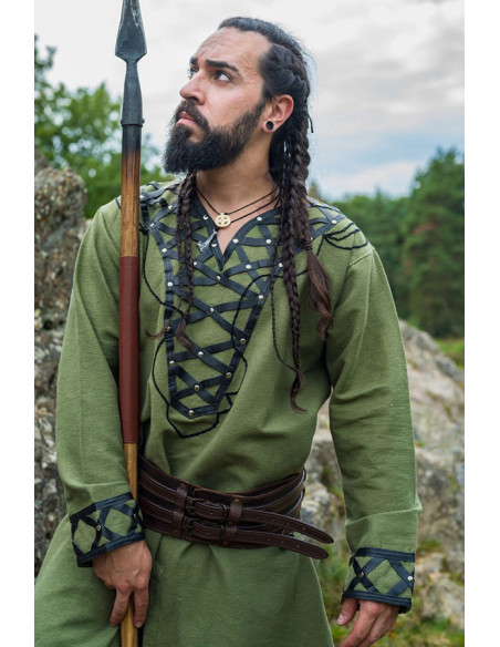 Tunique viking décorée Erik, vert