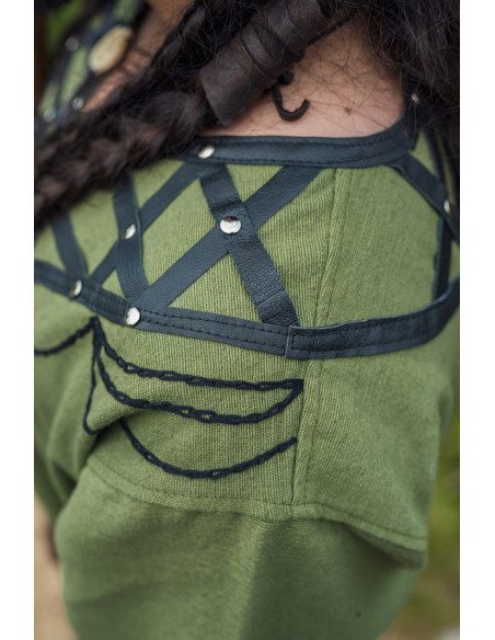 Tunique viking décorée Erik, vert