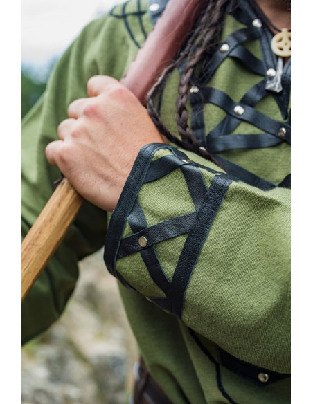 Tunique viking décorée Erik, vert
