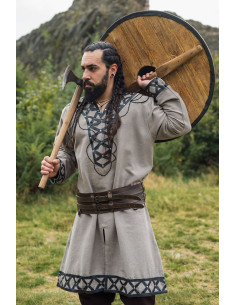 Tunique viking décorée Erik, couleur sable