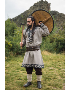 Tunique viking décorée Erik, couleur sable 2