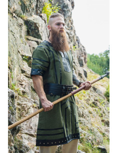 Tunique viking manches courtes Rollo, vert
