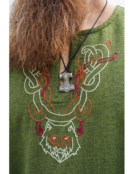 Tunique Freki Viking avec broderie à...