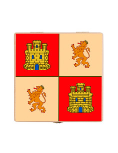 Coffret médiéval en bois Bouclier de Castilla y León 2