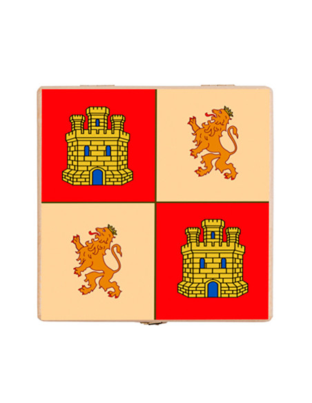 Coffret médiéval en bois Bouclier de...