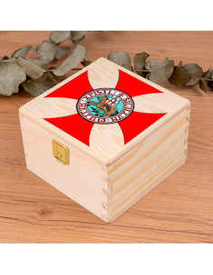 Coffret médiéval Croix des Templiers en bois