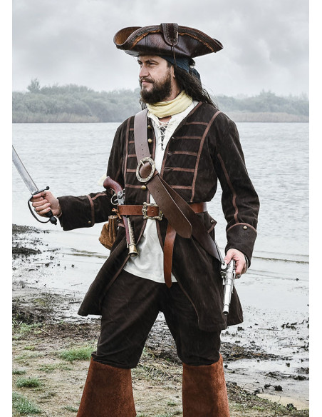 Ceinture en cuir de pirate avec...