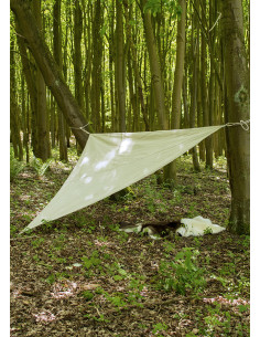 Auvent triangulaire avec corde pour camping médiéval, 4m.