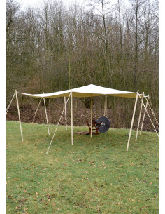 Auvent médiéval de 2 x 4 mètres, extra fort 450 g/m²