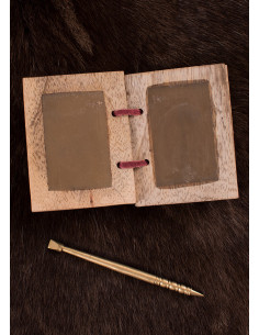 Livre de cire avec crayon en laiton et étui en cuir 2