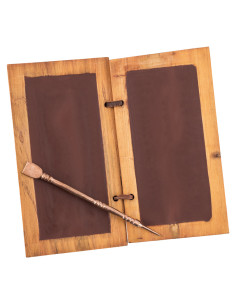 Livre de cire romain avec crayon en bronze