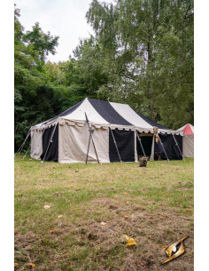 Tente à baldaquin médiévale pour les fêtes, 5 x 8 mètres.