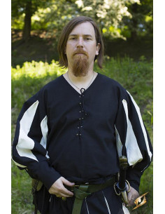 Chemise mercenaire Lansquenet, noir-blanc