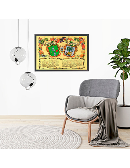 Image écussons héraldiques 2 noms,...