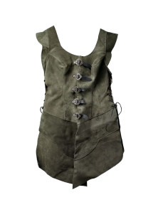 Justillo long en cuir Julienne, vert