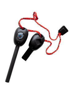 Silex, boussole, règle, scie et sifflet